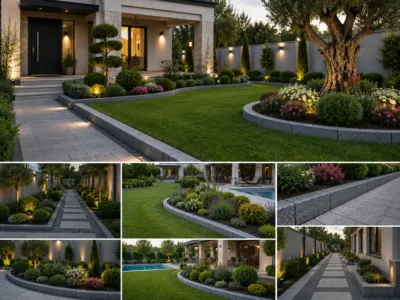 Villa Bahçesinde Andezit Bordür ile Peyzaj Tasarımı