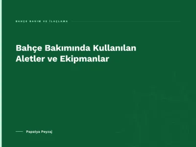 Bahçe Bakımında Kullanılan Aletler ve Ekipmanlar