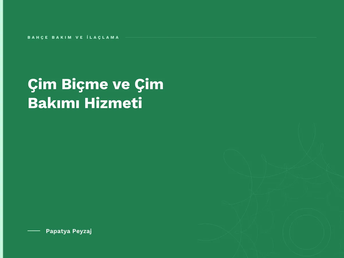 Çim Biçme ve Çim Bakımı Hizmeti